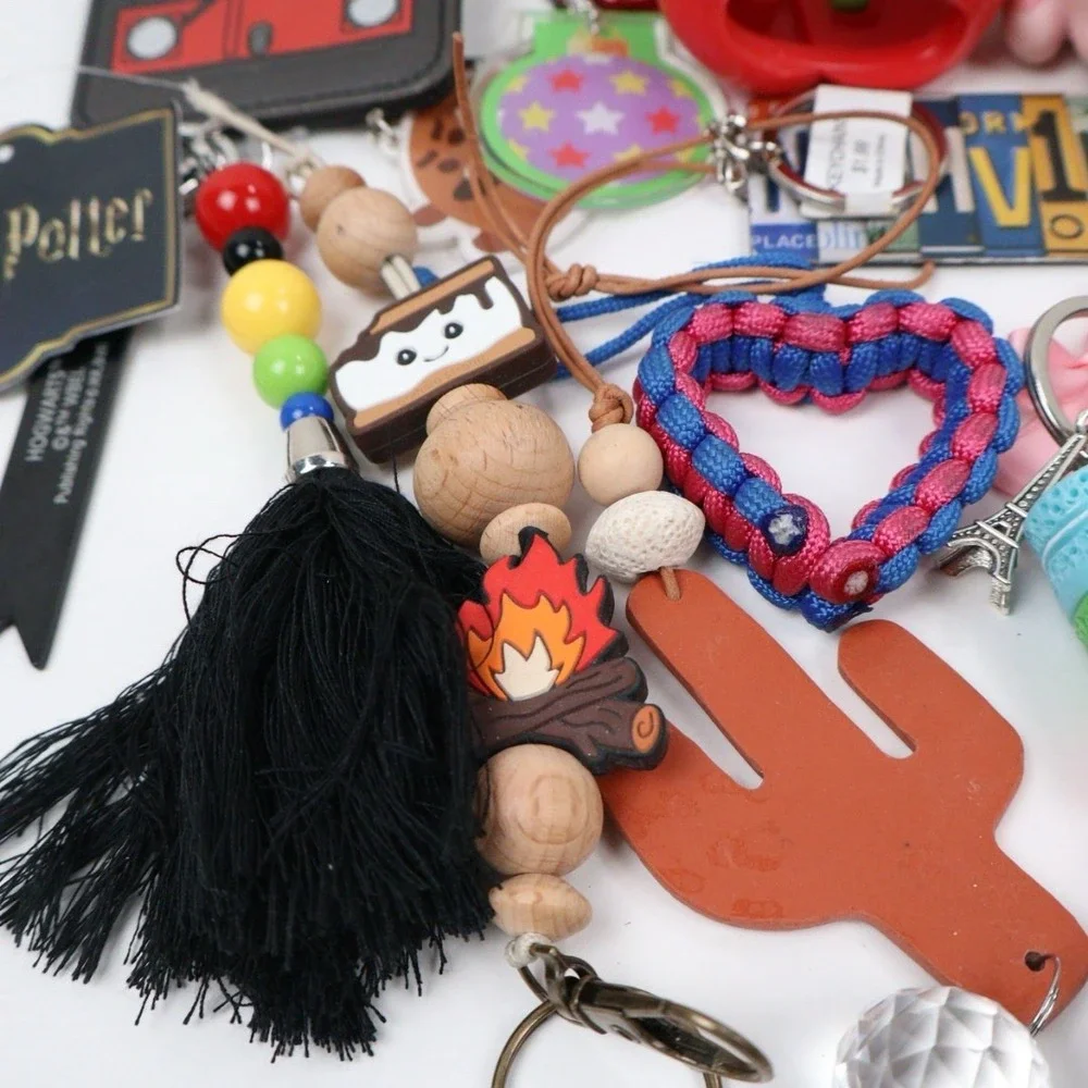 Mixed Lot Tween Teen Key Chains Backpack Tags Purse Novelty Charms 25+